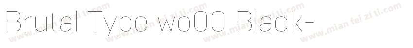Brutal Type wo00 Black字体转换